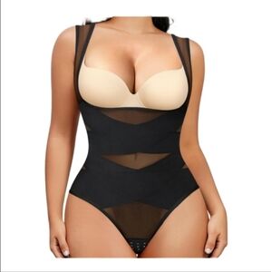 Nebility Thong Shapewear Tummy Control Waist Shaping Black